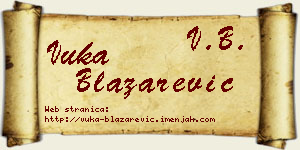 Vuka Blažarević vizit kartica